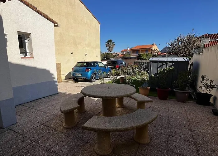 Maison De Moderne Et Pratique : Wifi, Clim, Parking Et Cour Privee וילה קאנט אן רוסיון